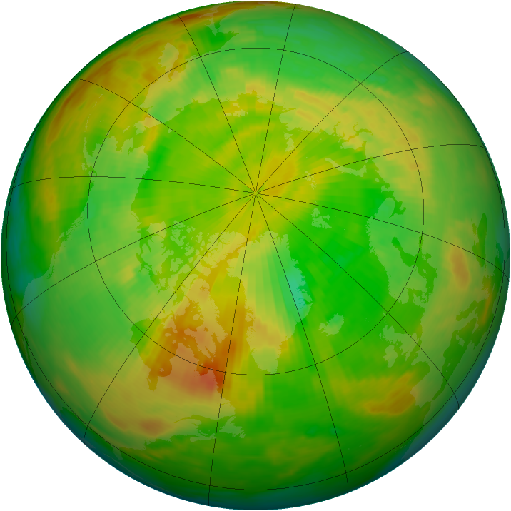 Arctic ozone map for 27 May 1992